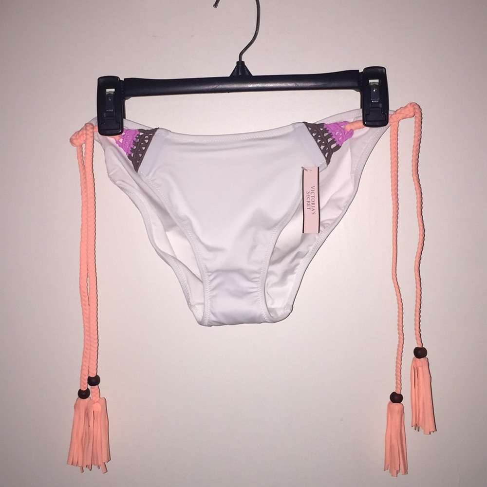 Victoria’s Secret White The Teeny Bikini Bottom L